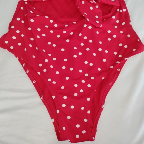 😍HOST PICK!! 🆕Envya | Polka Dot Strapless Swimsuit Size Medium - Picture 5 of 11